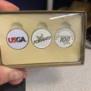 USGA Challenge Coin Set of 3 Tee Forward Handicap System 100 Years Golf w Box